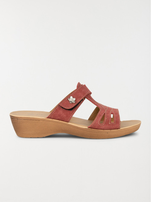 Mule confort femme rouge...