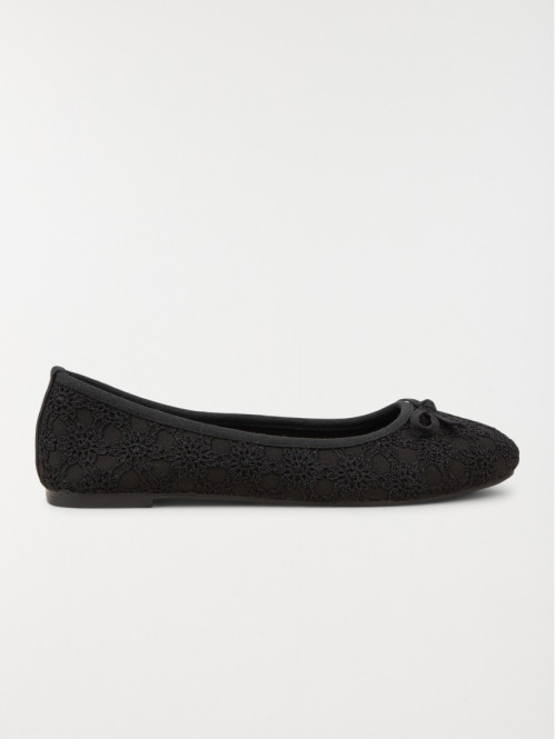 Ballerine dentelle noire femme (36-41)