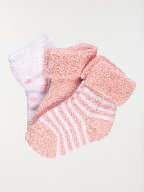 Lot de 3 paires de chaussettes fille