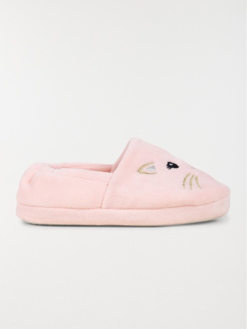 Chausson souris fille rose (31-35)