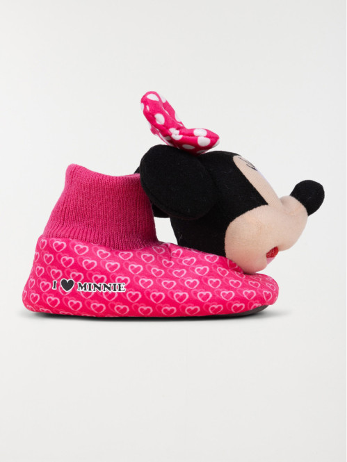 Chaussons Minnie 3D fushia (24-30)