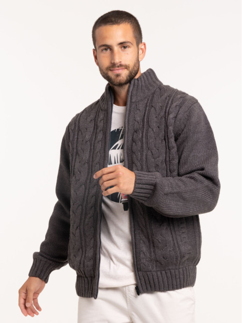 Gilet zippé doublé sherpa homme