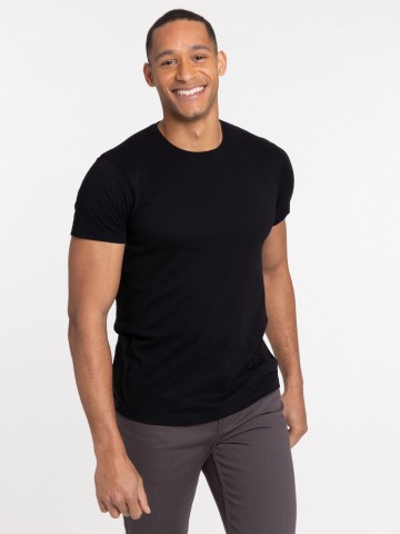 T-shirt uni noir homme - DistriCenter