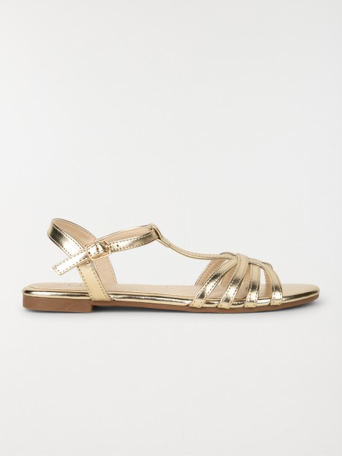 Sandale plate bride dorée femme (36-41) - DistriCenter