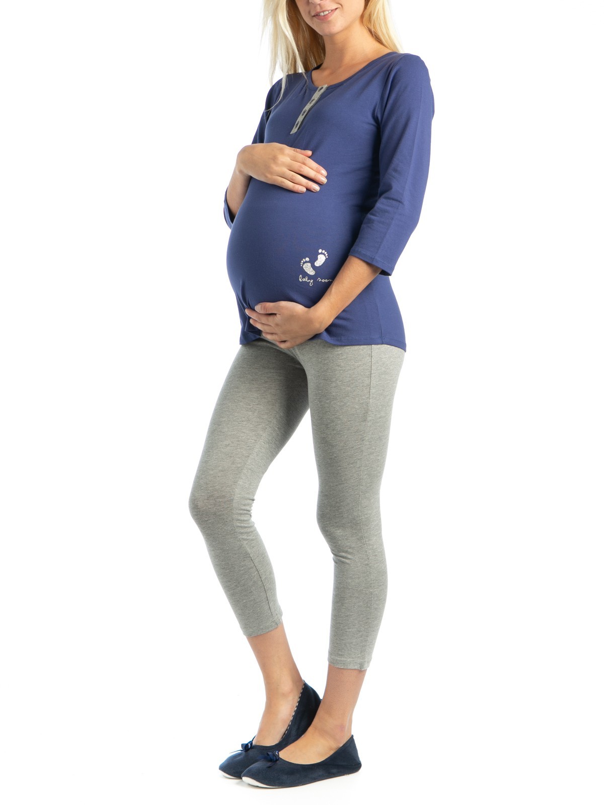 Legging de grossesse bleu femme - DistriCenter