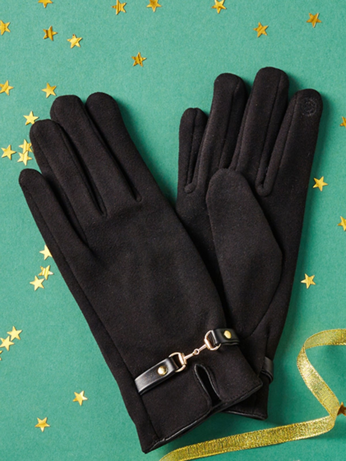 Gants en cuir noir homme - DistriCenter