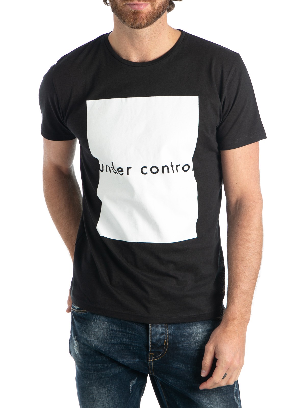 T-shirt uni noir homme - DistriCenter
