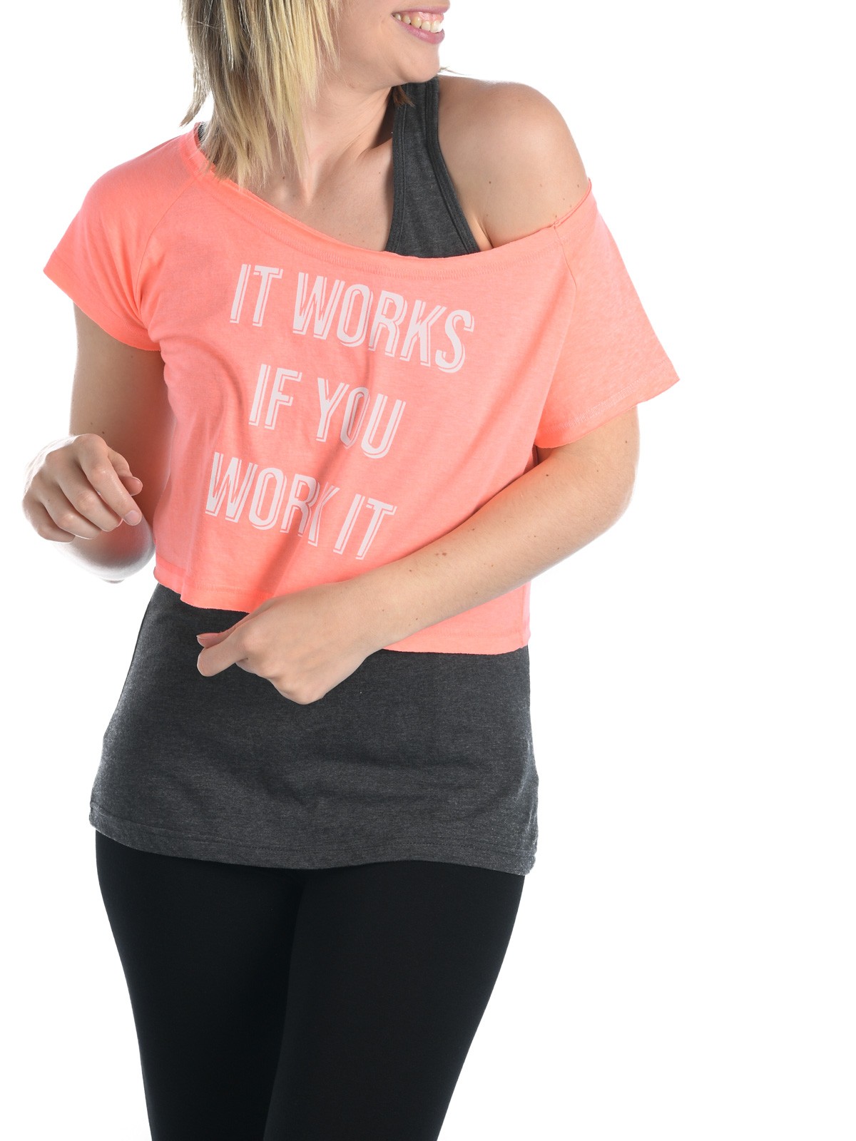 Tee shirt 2 en 1 sport femme - DistriCenter