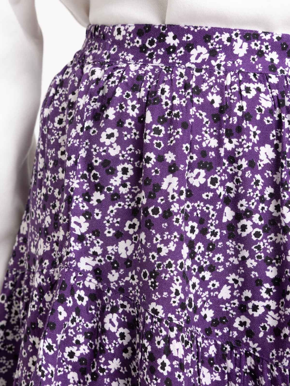 Bottes de pluie violettes à imprimé fleuri